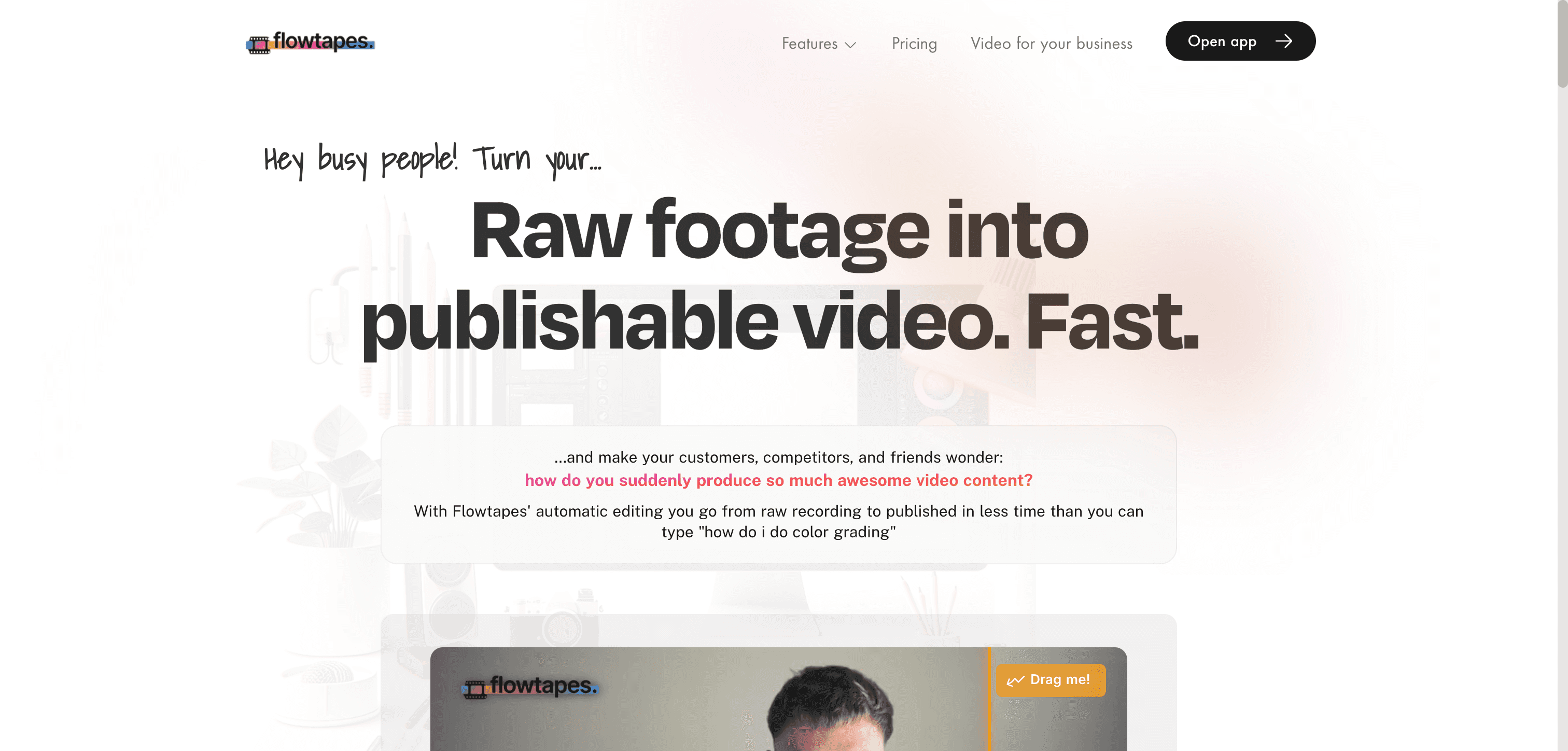 FlowTapes interface screenshot