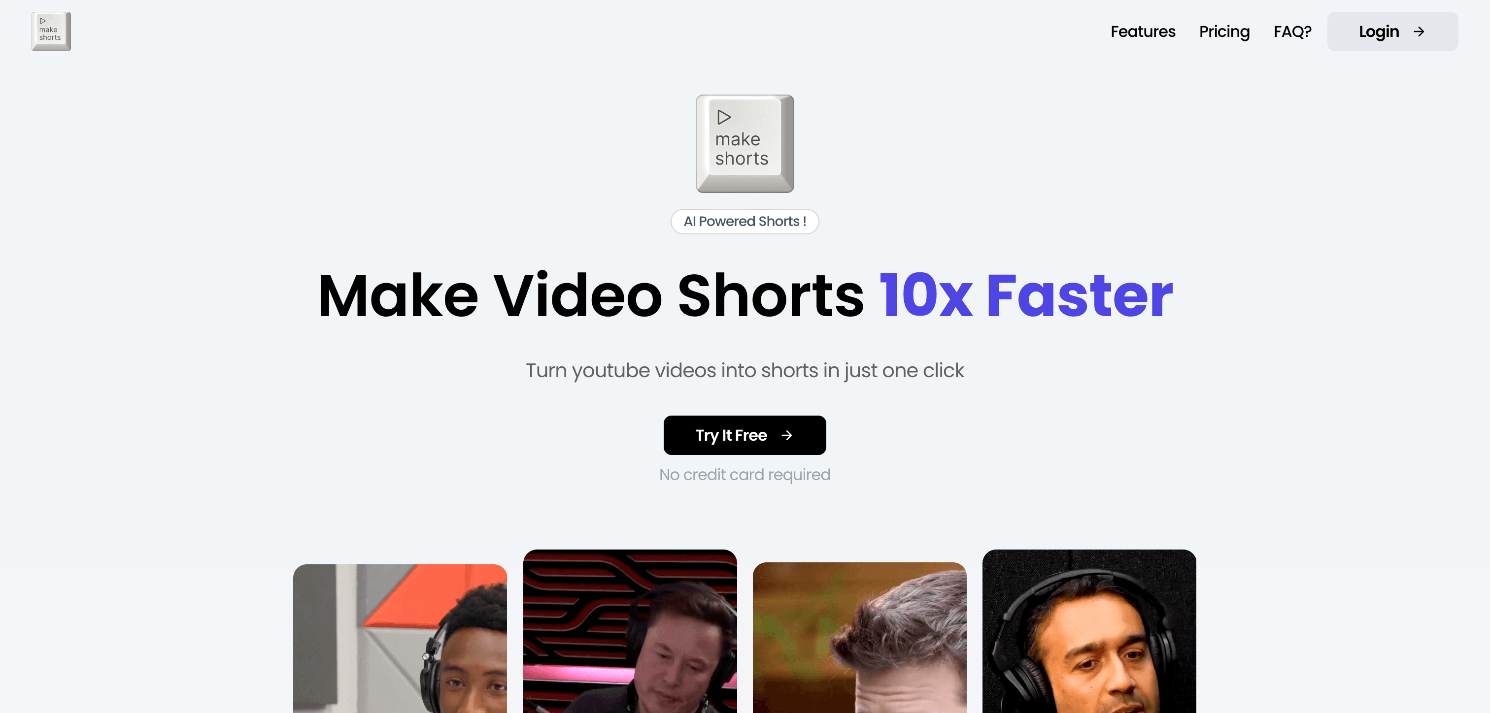 MakeShorts interface screenshot
