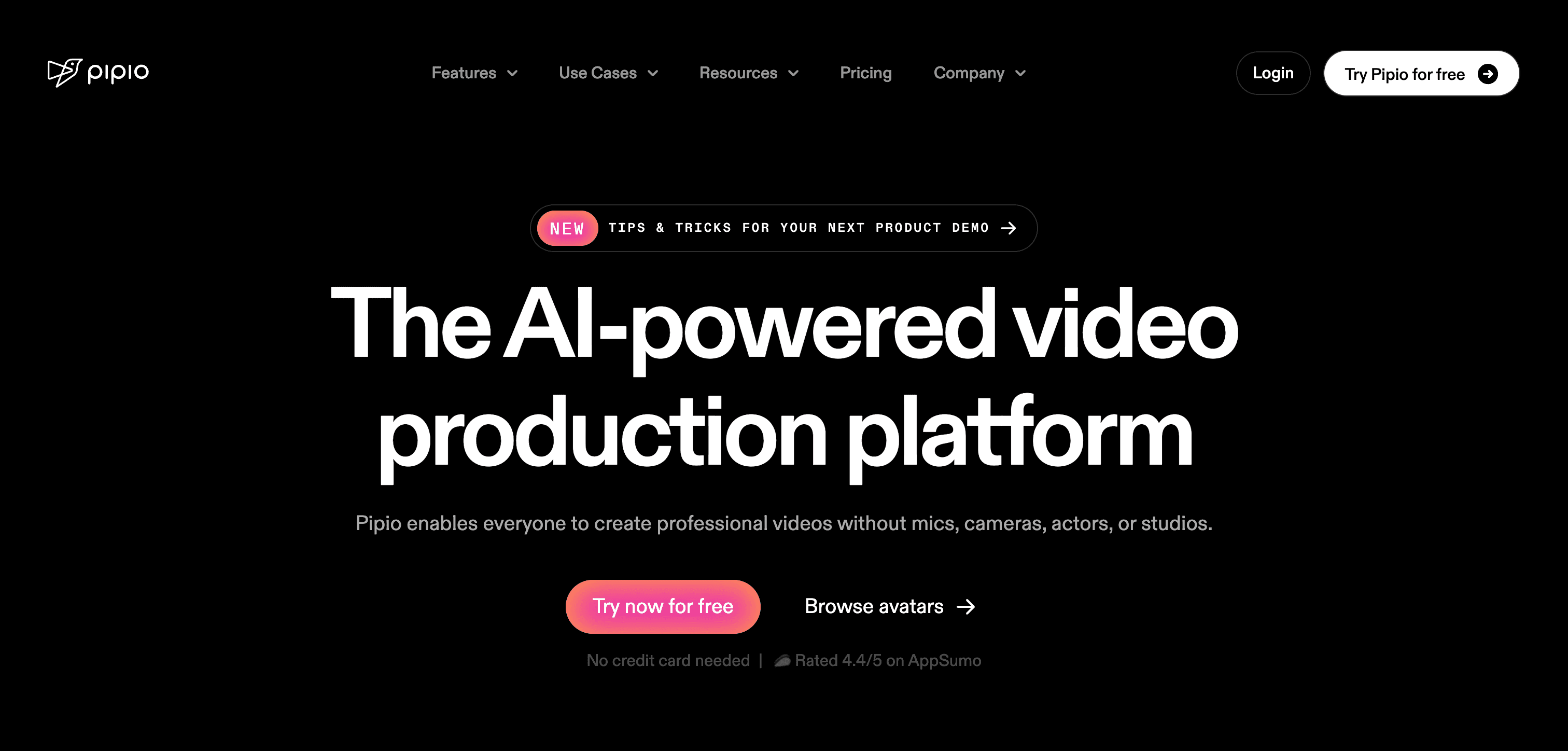 Pipio interface screenshot