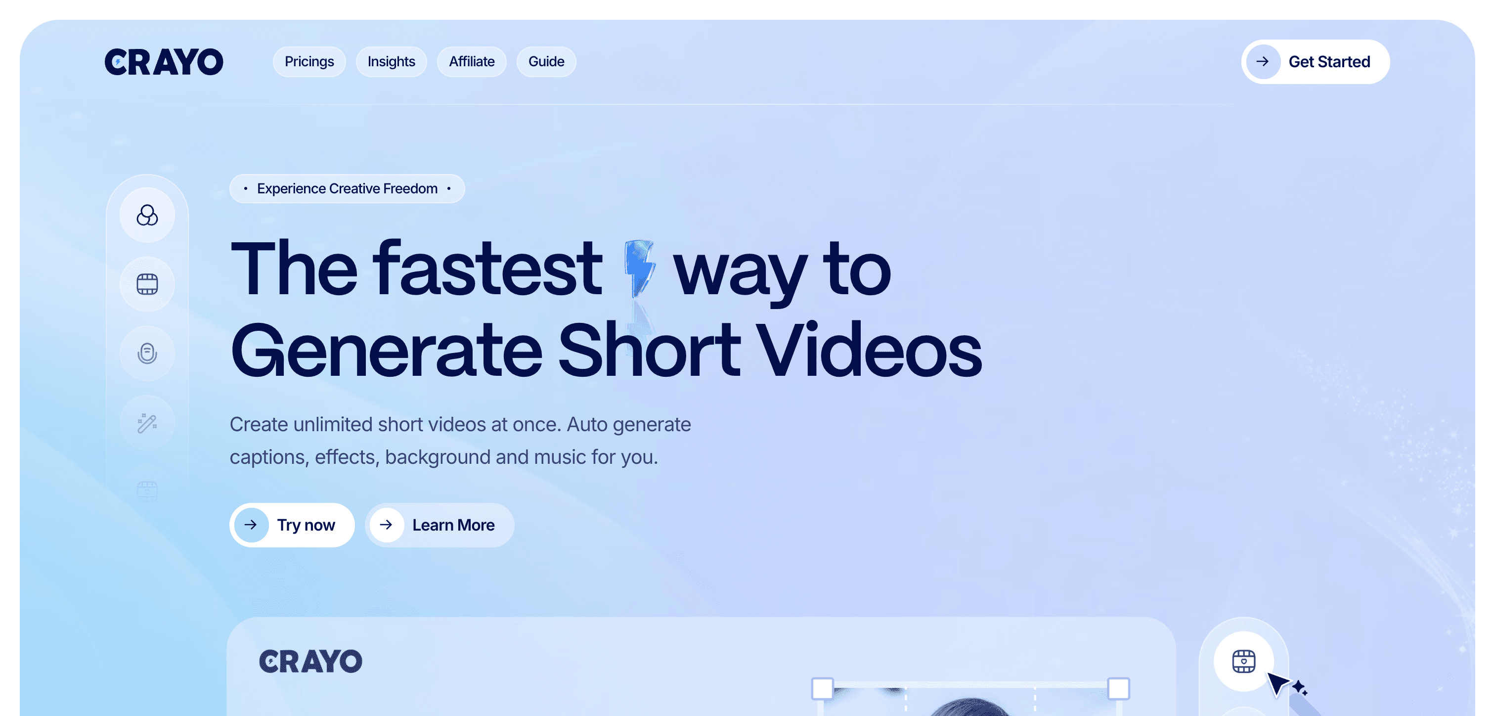 Crayo interface screenshot