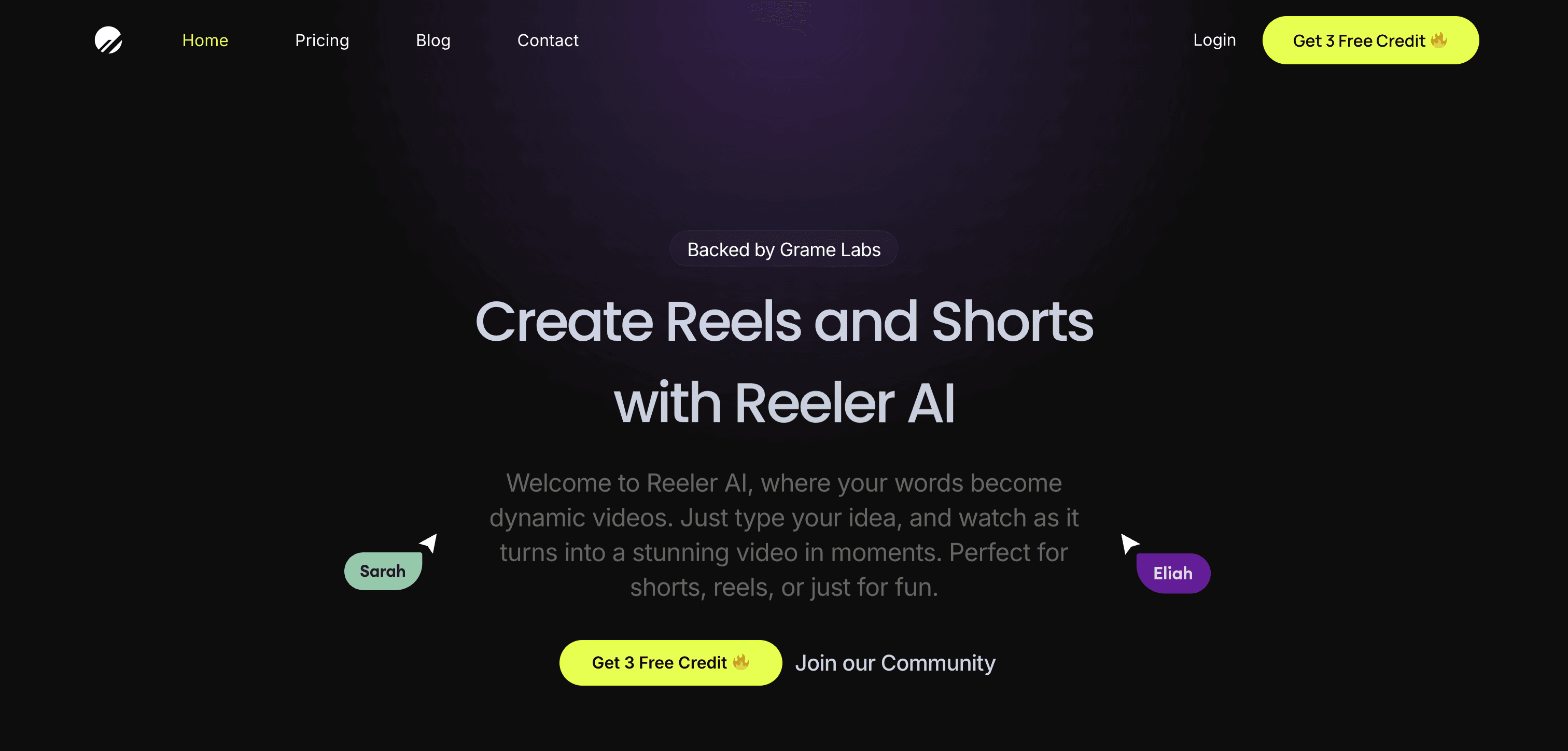 Reelerai interface screenshot