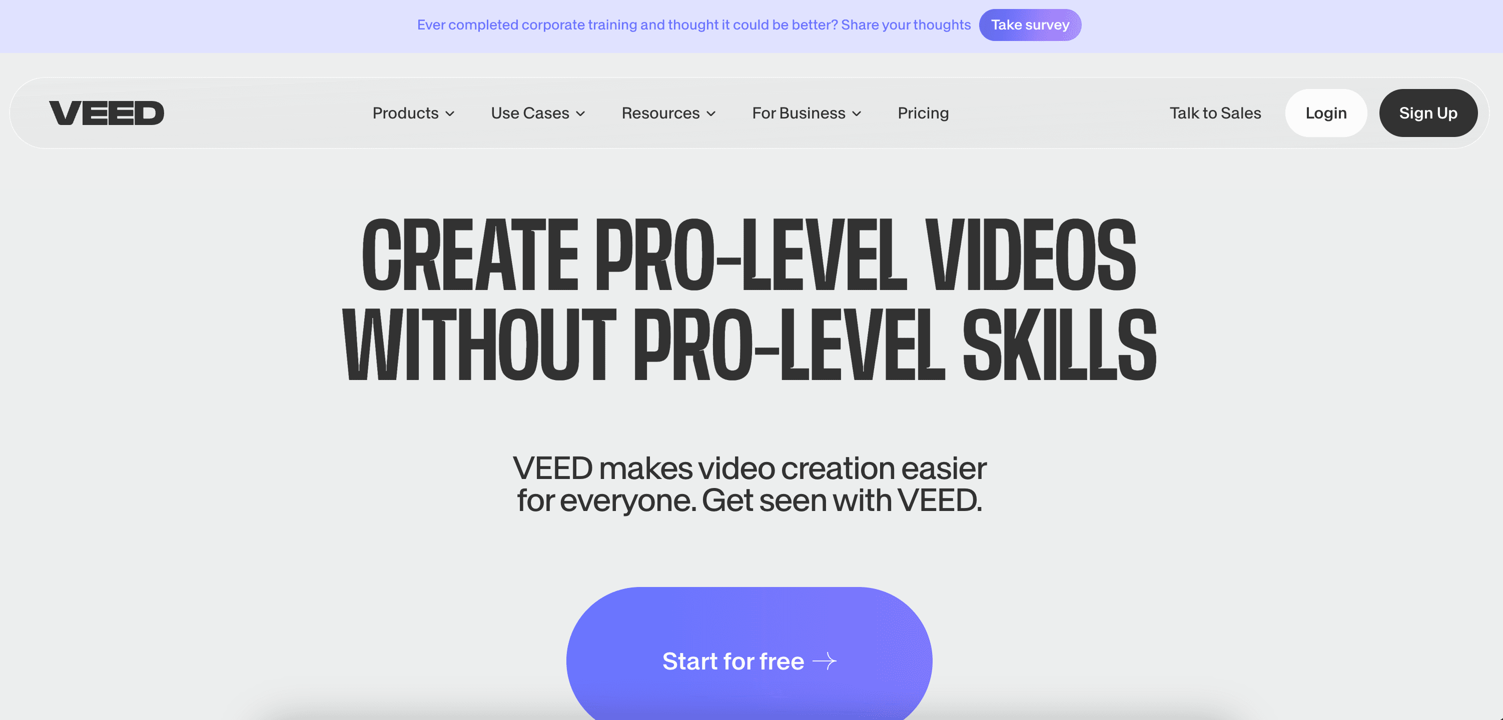Veed.io interface screenshot