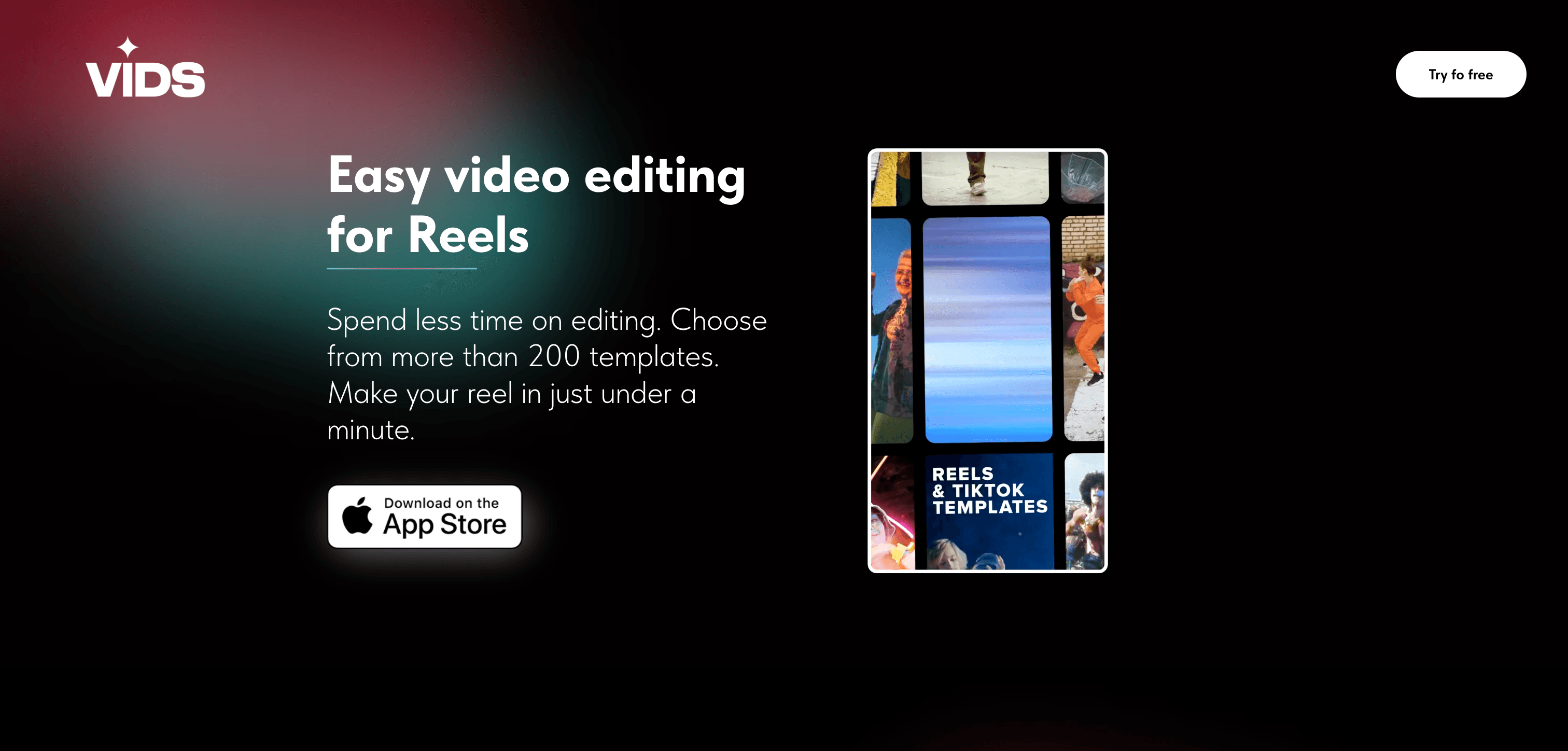 Vids interface screenshot